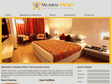 Tablet Screenshot of mumbaimetrohotels.com